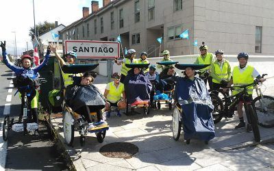 Camino de Santiago en las bicis adaptadas de la Fundación Lukas